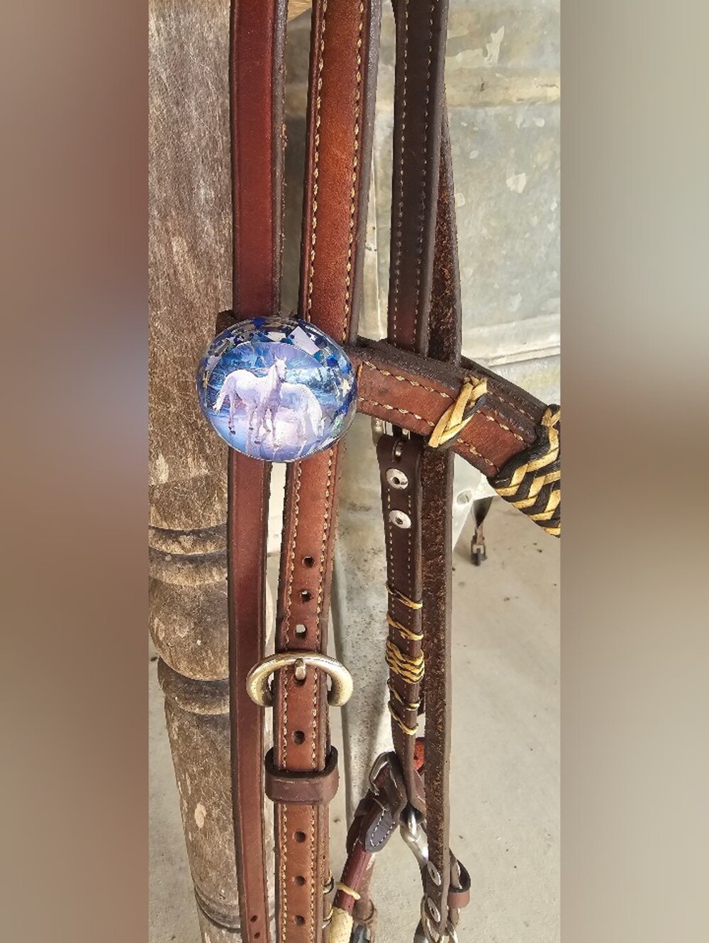 Custom One Of A Kind Horse Bridle Rosettes Bridle Buttons 2"